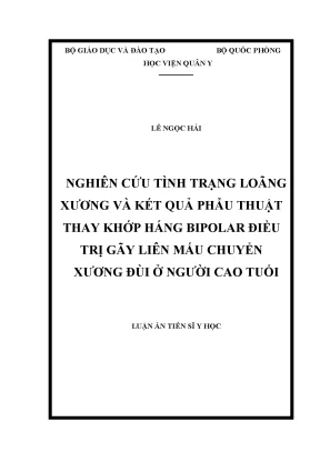 Nghiên cứu loãng xương và phẫu thuật thay khớp háng ở 