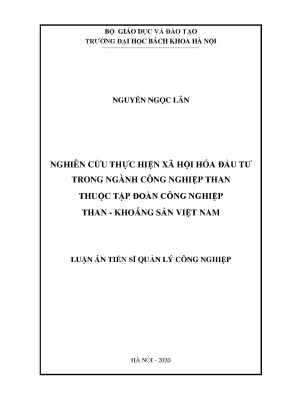 Nghiên cứu xã hội hóa đầu tư trong ngành công nghiệp 
