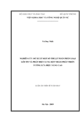 Nghiên cứu thuật toán phân loại gói tin và phát hiện 