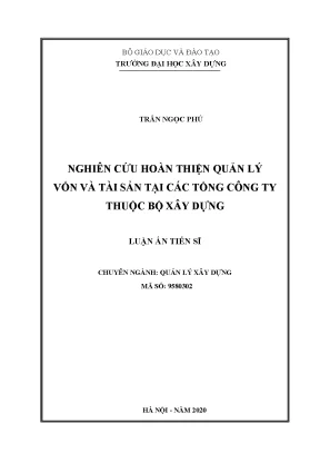 Nâng cao quản lý vốn và tài sản tại tổng công ty xây dựng