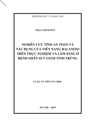 Nghiên cứu an toàn và hiệu quả của viên nang balanoxi 