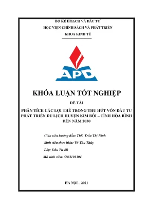 Lợi Thế Thu Hút Đầu Tư Phát Triển Du Lịch Huyện Kim Bôi