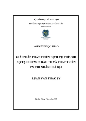 Giải pháp phát triển dịch vụ thẻ ghi nợ tại ngân hàng