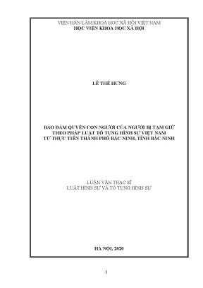 Bảo đảm quyền con người cho người bị tạm giữ theo pháp 