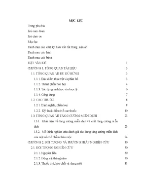Nghiên cứu tác dụng tăng cường miễn dịch của cao khô lá 