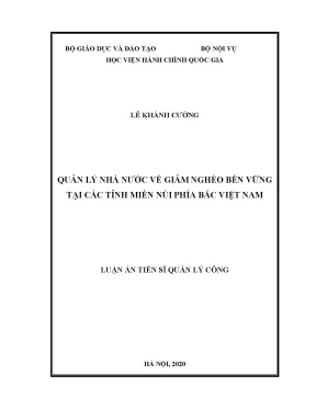 Giảm nghèo bền vững tại các tỉnh miền núi phía Bắc Việt Nam