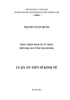 Phát triển kinh tế tư nhân tại Thanh Hóa: Thực trạng và