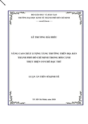 Nâng cao chất lượng tăng trưởng tại TP.HCM trong bối 