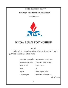 Phân Tích Tình Hình Tài Chính Ngân Hàng TMCP Quốc Tế 