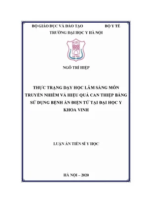 Hiệu quả dạy học lâm sàng môn truyền nhiễm tại Đại học Y 