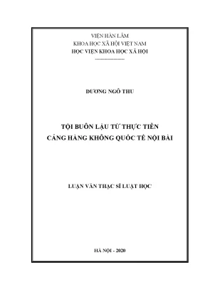 Nghiên cứu tội buôn lậu tại cảng hàng không quốc tế Nội Bài