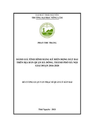 Đánh giá biến động đất đai tại quận Hà Đông (2016-2020)