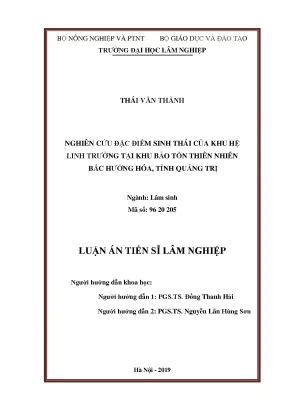 Nghiên cứu sinh thái linh trưởng tại khu bảo tồn Bắc 