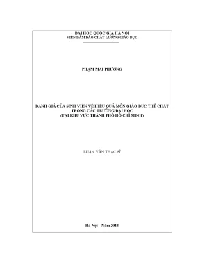 Đánh giá hiệu quả môn giáo dục thể chất từ sinh viên tại 