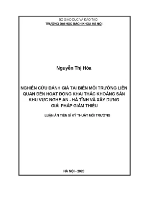 Đánh giá tai biến môi trường từ khai thác khoáng sản tại