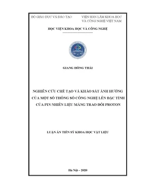 Nghiên cứu ảnh hưởng của công nghệ đến đặc tính pin 