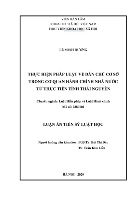 Thực hiện pháp luật về dân chủ cơ sở tại Thái Nguyên