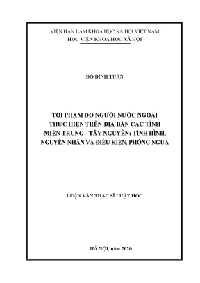 Tội Phạm Người Nước Ngoài Tại Miền Trung Tây Nguyên: 