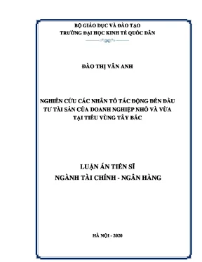 Nghiên cứu các yếu tố ảnh hưởng đến đầu tư tài sản của 