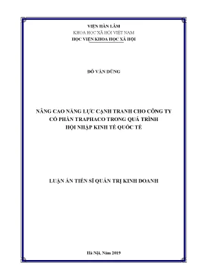 Nâng cao năng lực cạnh tranh cho Traphaco trong hội nhập