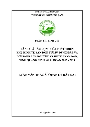Tác động của khu kinh tế Vân Đồn đến sử dụng đất và đời