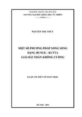 Phương pháp Runge-Kutta song song cho bài toán không cương