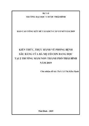 Kiến thức phòng bệnh sâu răng của bà mẹ có con học mầm 