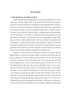 Bảo vệ quyền con người qua quy định tội xâm phạm tình 