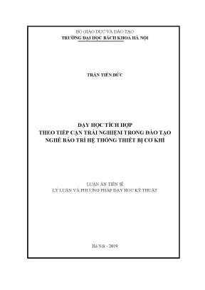 Dạy Học Tích Hợp Trong Đào Tạo Nghề Bảo Trì Thiết Bị Cơ Khí
