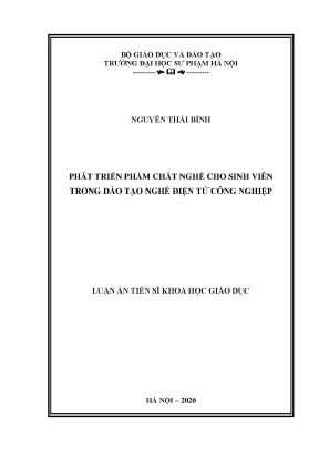 Phát triển phẩm chất nghề cho sinh viên ngành điện tử 
