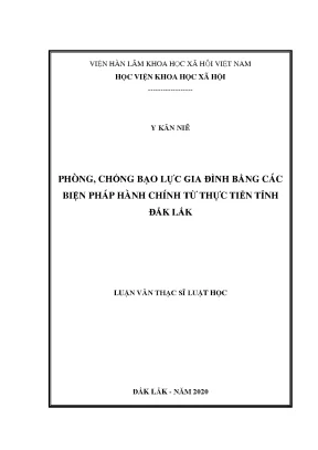 Biện pháp hành chính phòng chống bạo lực gia đình tại