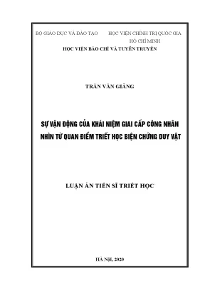 Khái Niệm Giai Cấp Công Nhân Trong Triết Học Biện Chứng 