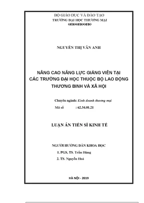 Nâng cao năng lực giảng viên tại các trường đại học Bộ 