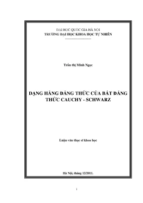 Hằng Đẳng Thức Trong Bất Đẳng Thức Cauchy-Schwarz: 