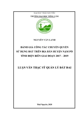 Đánh giá chuyển quyền sử dụng đất tại huyện Mường Chà, 