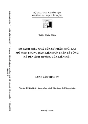 So sánh hiệu quả phân phối mô men trong dầm liên hợp 