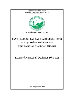 Đánh giá công tác đấu giá quyền sử dụng đất tại Lai Châu