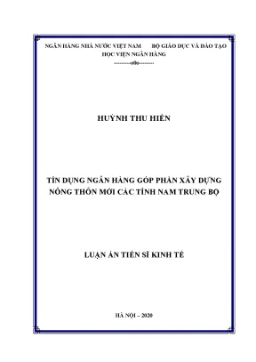 Tín dụng ngân hàng và vai trò trong xây dựng nông thôn 