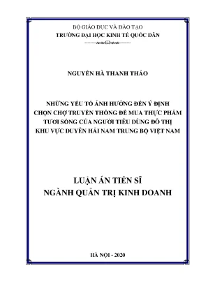 Yếu tố ảnh hưởng đến việc chọn chợ truyền thống mua thực 