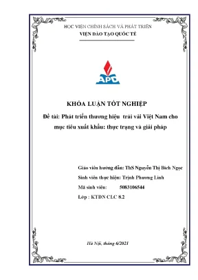 Phát triển thương hiệu trái vải Việt Nam cho xuất khẩu: 