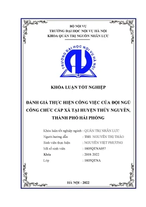 Đánh giá hiệu quả công việc của công chức cấp xã tại 