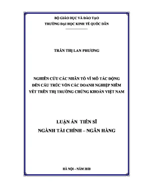 Nhân tố vĩ mô ảnh hưởng đến cấu trúc vốn doanh nghiệp