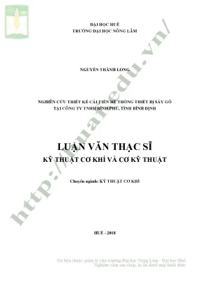 Cải tiến thiết kế hệ thống sấy gỗ tại công ty Bình Phú, 