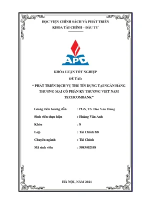Phát Triển Dịch Vụ Thẻ Tín Dụng Tại Techcombank