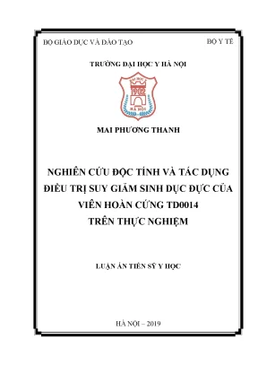 Nghiên cứu độc tính và hiệu quả điều trị suy giảm sinh 