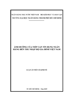 Tác động của tín dụng ngân hàng đến thu nhập hộ gia đình