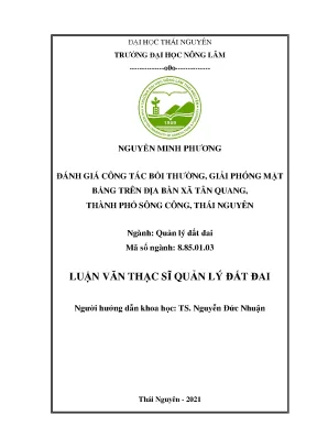 Đánh giá công tác bồi thường giải phóng mặt bằng tại xã