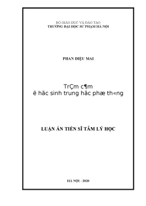Nghiên cứu về trầm cảm ở học sinh trung học phổ thông