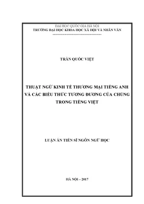Thuật ngữ kinh tế thương mại tiếng Anh và tương đương 
