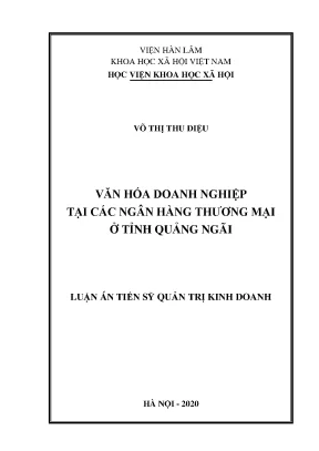 Nghiên cứu văn hóa doanh nghiệp tại ngân hàng thương mại